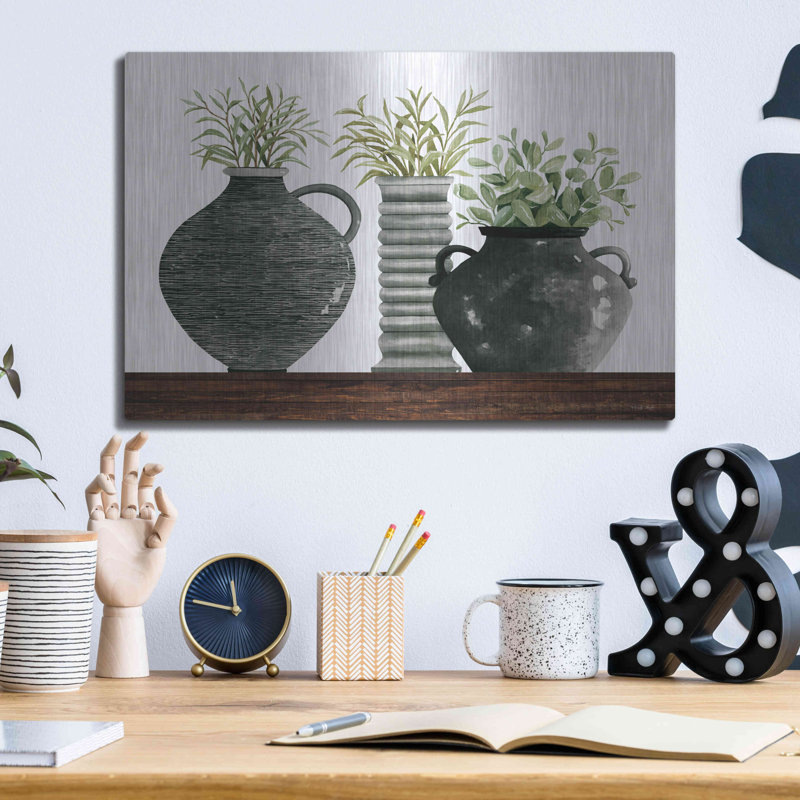 «Black Vase Set» par Cindy Jacobs, H 12 po x l 16 po