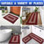 Home Decor Luxury Non-Slip Rubber Backing Safety Soft Runner Area Carpet Floor Area Rug Indoor Interior Accent Decorative Mat, Burgundy Colour Diamond Design, 20 x 72 Inch-460134151