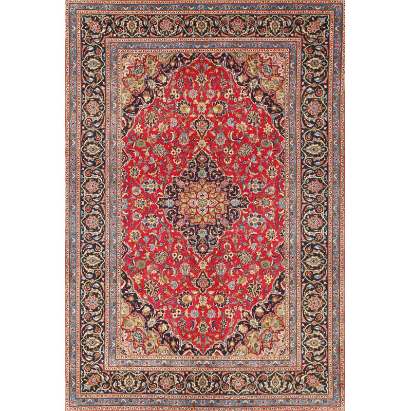 Tapis traditionnel rouge / brun, Rectangle 5 pi x 8 pi