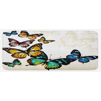 Calvo Butterfly Monarch Shades Ombre Kitchen Mat