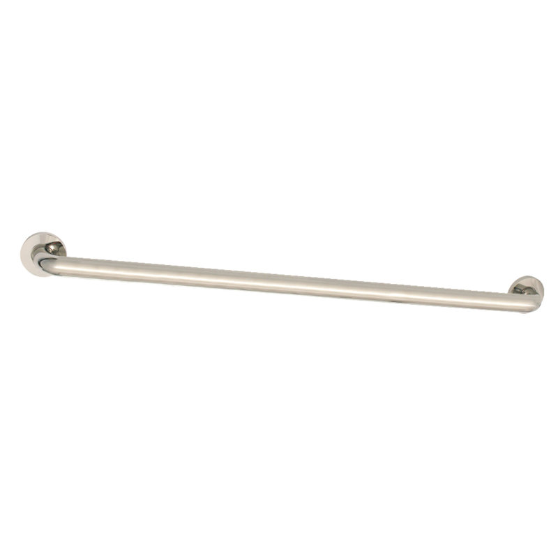 Kingston Brass Meridian 1-1/4 Inch O.D Grab Bar, Polished Nickel, 2.81" H x 34.81" L