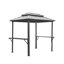 Pavillon de jardin extérieur 8 pi x 6 pi avec structure en métal - double toit et tablettes pour tout usage (gris gris 6 pi, plateforme de jardin en aluminium)