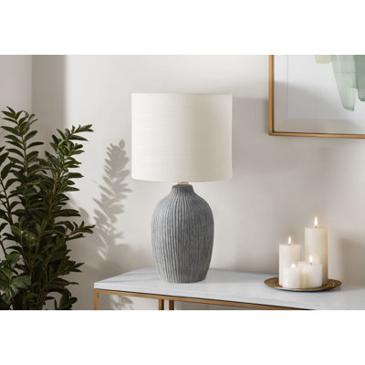Lighting, Table Lamp, 18"h, Ceramic, Shade, Contemporary, Modern