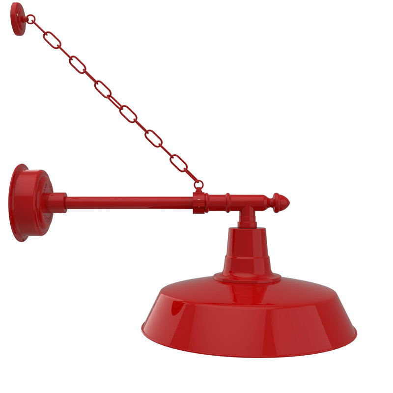 Haleigh Wall Light, 11" H x 8" W x 30" D, Cherry Red