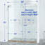 Porte de douche coulissante double sans cadre North American avec fonction de fermeture en verre trempé réglable et nettoyage facile