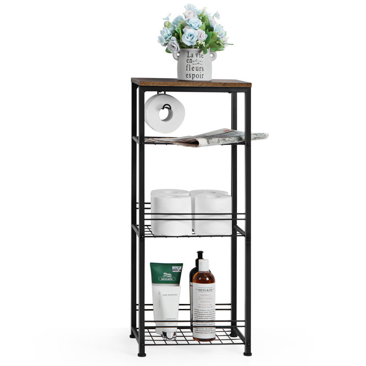 Organize It All Bronze 2-Tier Metal Freestanding Bathroom Shelf