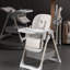 Chaise haute réglable pour 6 mois à années, avec structure en acier renforcé, base en pointe, plateau double couche amovible, 5 réglages de hauteur et conception ergonomique-890026239
