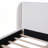 Queen-Size White Bed Frame With Boucle Upholstered Wingback Headboard & Solid Wood Base-229324196