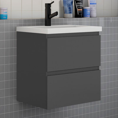 Corelle 500mm Single Bathroom Vanity with Drop In Ceramic Basin