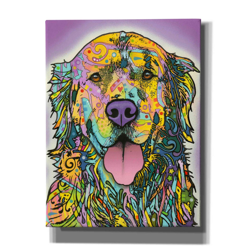 «Silence Is Golden» par Dean Russo - peinture sur toile tendue, H 16 po x l 12 po x P 0,75 po