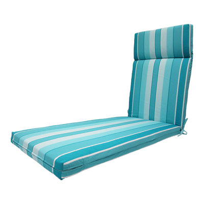 Rohando Stripe Outdoor/Indoor Chaise Lounge Chair Cushion For Patio Furniture, 22" X 76" X 3" by Latitude Run