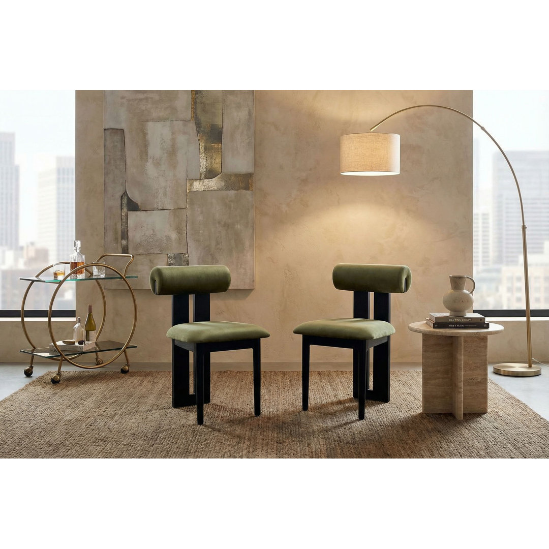 Robertson Polyester Upholstered Back Side Chair Dining Chair (Set of 2) Ivy Bronx Upholstery 