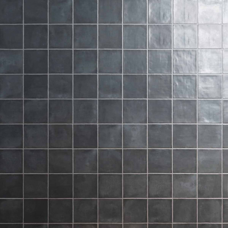 Paula Purroy Talia 5x5 Matte Ceramic Tile, Steel Blue