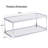 Lennert 39.37"W Modern Rectangular Glass Coffee Table for Living Room