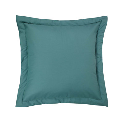 Taie décorative européenne en coton bleu feuilles