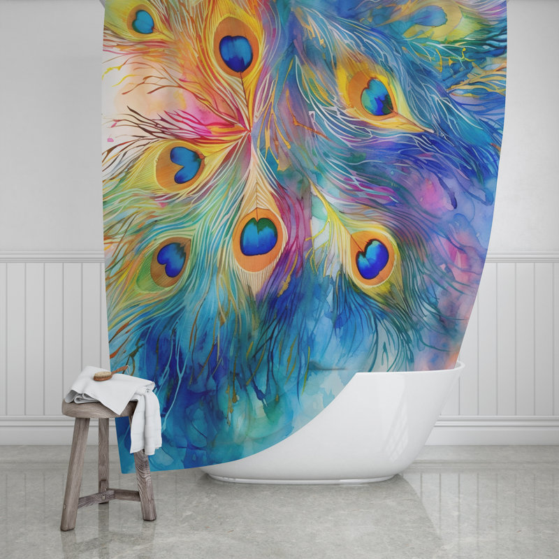 Borut Abstract Shower Curtain, 72" H x 70" W