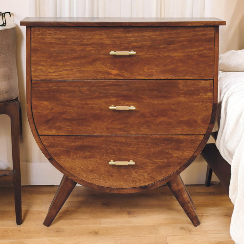 Nikeita 27.56'' W Solid Wood Nightstand
