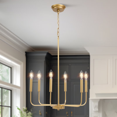 6-Light Dimmable Classic Chandelier