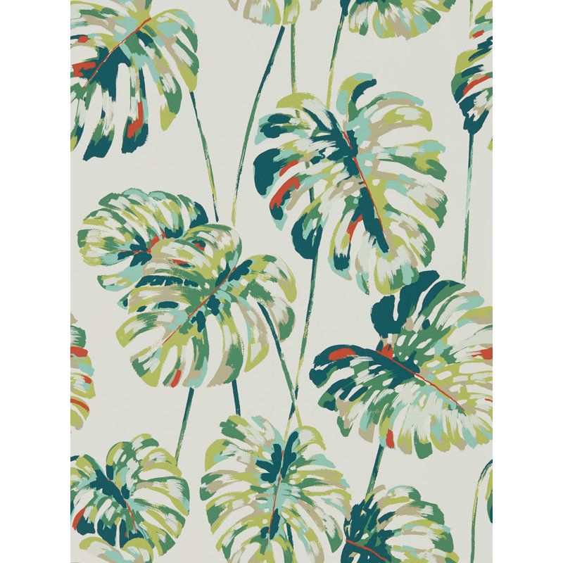 Kelapa Wallpaper, Emerald/Zest