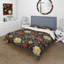 Red Gold Floral Delicate Flowers - Ensemble de housse de couette floral-109149314