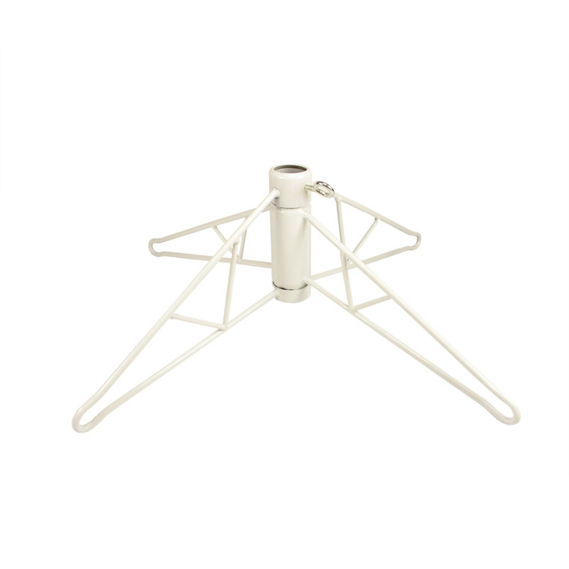 Support d'arbre de Noël en métal pour arbres artificiels, H 7 pi x l 17 po x P 17 po, Blanc