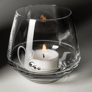 Crystal Tabletop Votive Holder with Candle Included