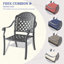 Ensemble de meubles de patio en aluminium coulé avec coussins-1202703630