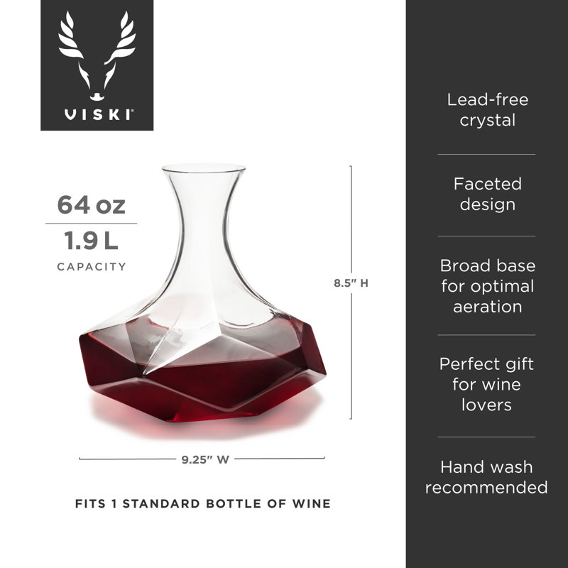 Viski Seneca ™ à facettes 64 oz. Carafe à vin