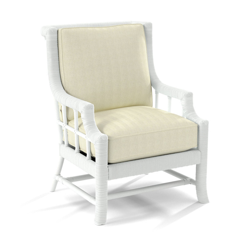 Lafayette Armchair, Frost White, White Performance Fabric; 0851-94