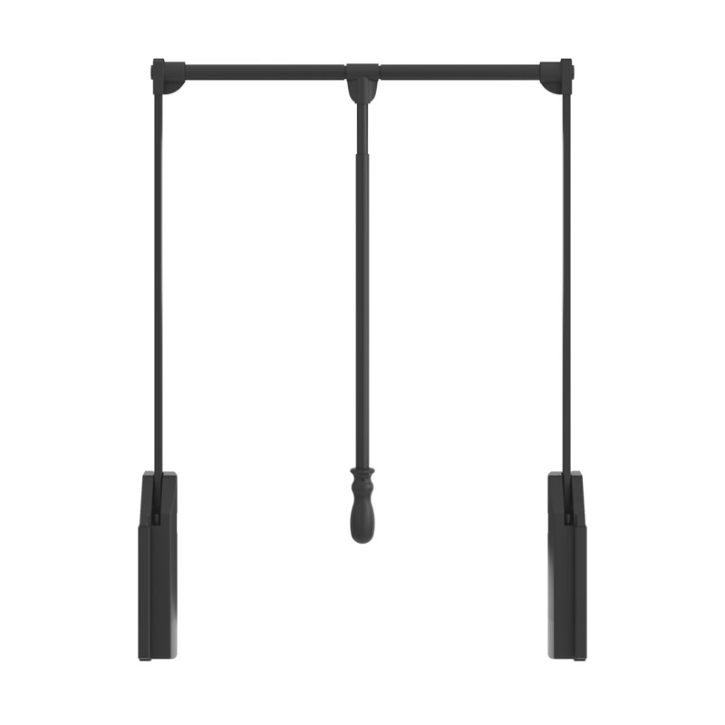 Metal Adjustable Industrial Pipe Clothing Rack, Black Powder Coat