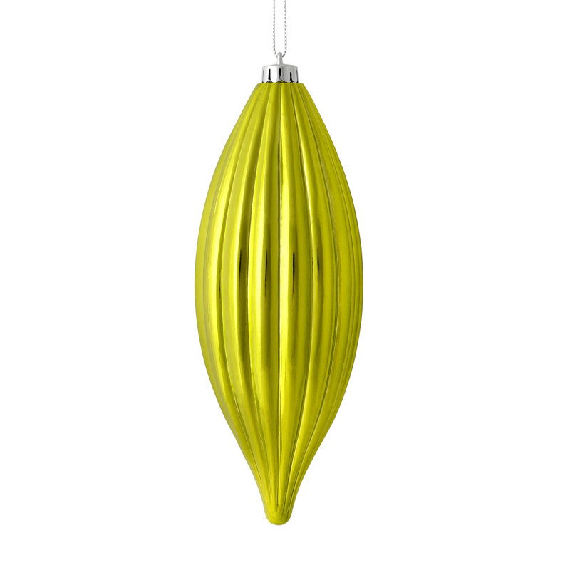 Ornement en forme de fleuron 8 po nLine, Vert lime brillant
