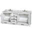 Meuble-lavabo double autoportant avec plateau en marbre Sheffield-31336314-31336317