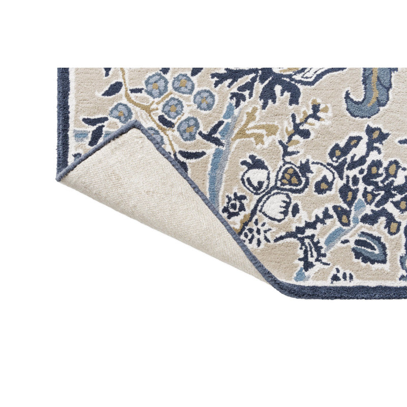 Hand Tufted Floral Area Rug, Rectangle 8'2" x 11'6"