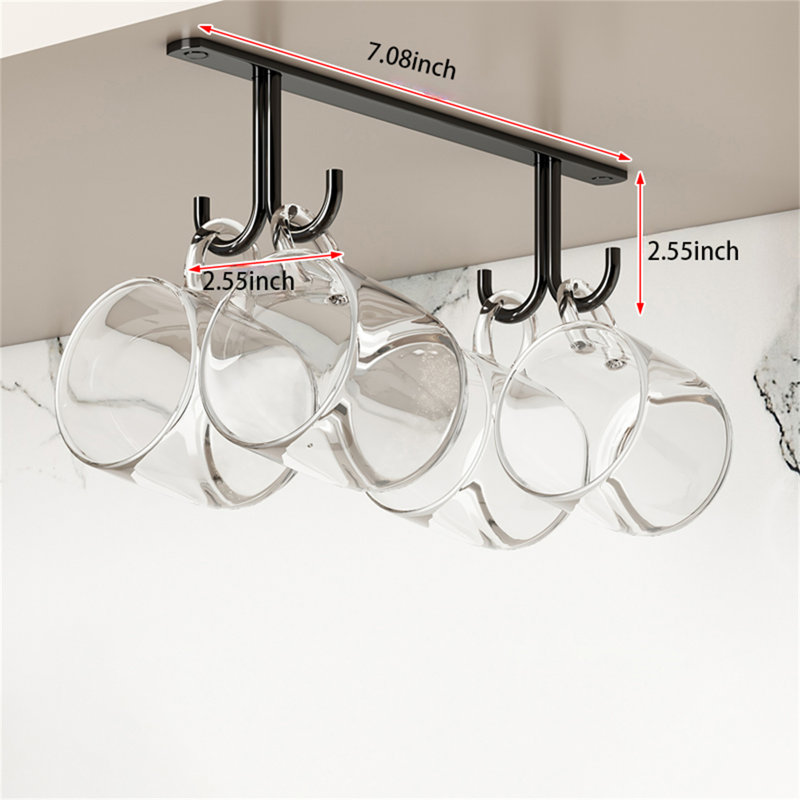 Support à tasse à café suspendu, H 2,55 po x l 7,08 po x P 2,55 po