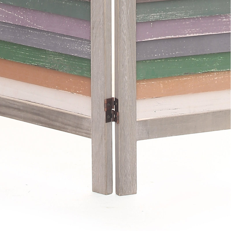 Conklin 120cm W x 170cm H 3 - Panel Folding Room Divider, Grey