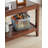 Solid Rubber Wood End Table With Open Storage Shelf