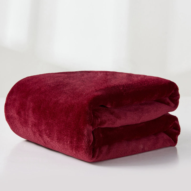 Plain Weave / Muslin Throw Blanket, Burgundy