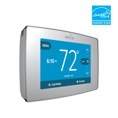 Emerson Thermostats Smart Universally Compatible Thermostat Silver