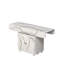 Table de salle à manger pliante en bois de 47 po avec support de rangement et armoire, table d'entrée amovible à 6 roulettes, îlot de cuisine en marbre blanc, table d'appoint et table basse Polyvalente