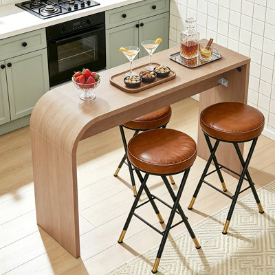 Table de bar à hauteur de comptoir de 55,12 pouces