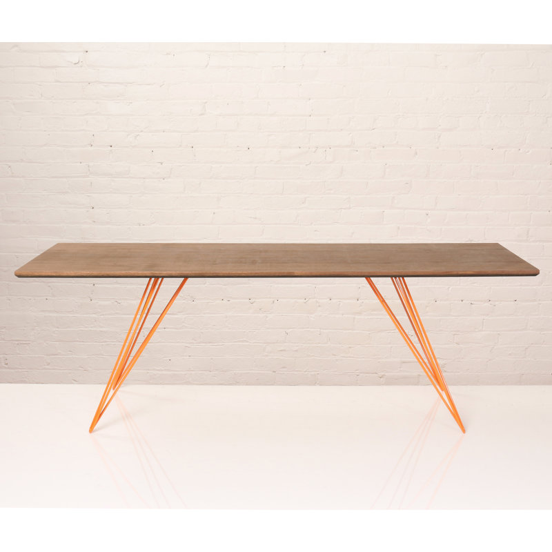 Table basse Williams, Orange, H 18 po x l 54 po x P 23 po, Noyer