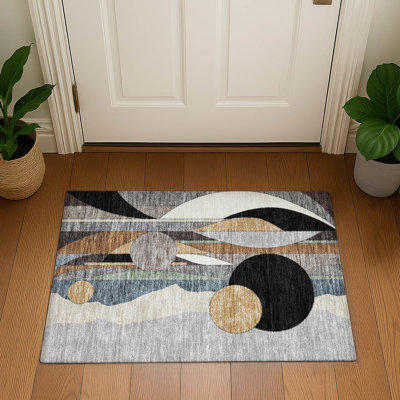 Premium Machine Washable Mayfield AMF2252 Modern Rug