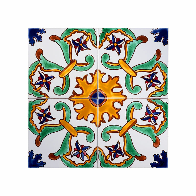 Baroni Home Set da 6 Tazzine decorate Linea Noto, 15x13x29 cm