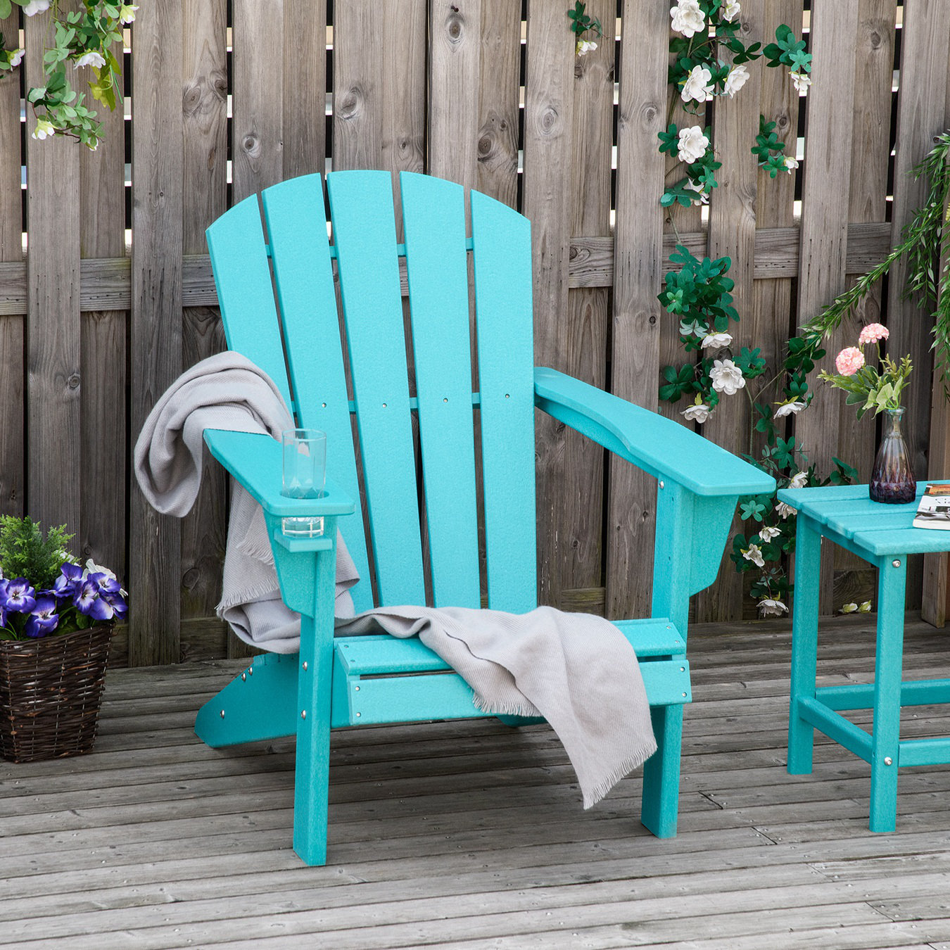 Rosecliff Heights High - Density Polyethylene (HDPE) Adirondack Chair ...