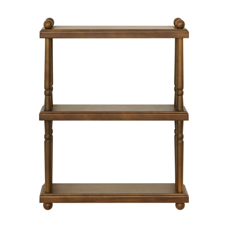 Liberty Tiered Wall Shelf, Natural Walnut