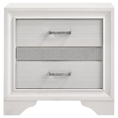 Miranda 2-Drawer Nightstand White