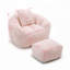 Fauteuil à billes avec repose-pieds en fausse fourrure-1409782684