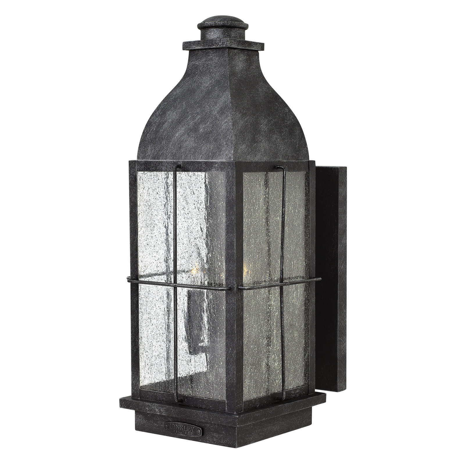 Bingham 3-Light Outdoor Wall Lantern, Greystone, No Bulb