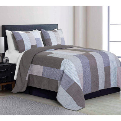 Standard Cotton Reversible Quilt Set
