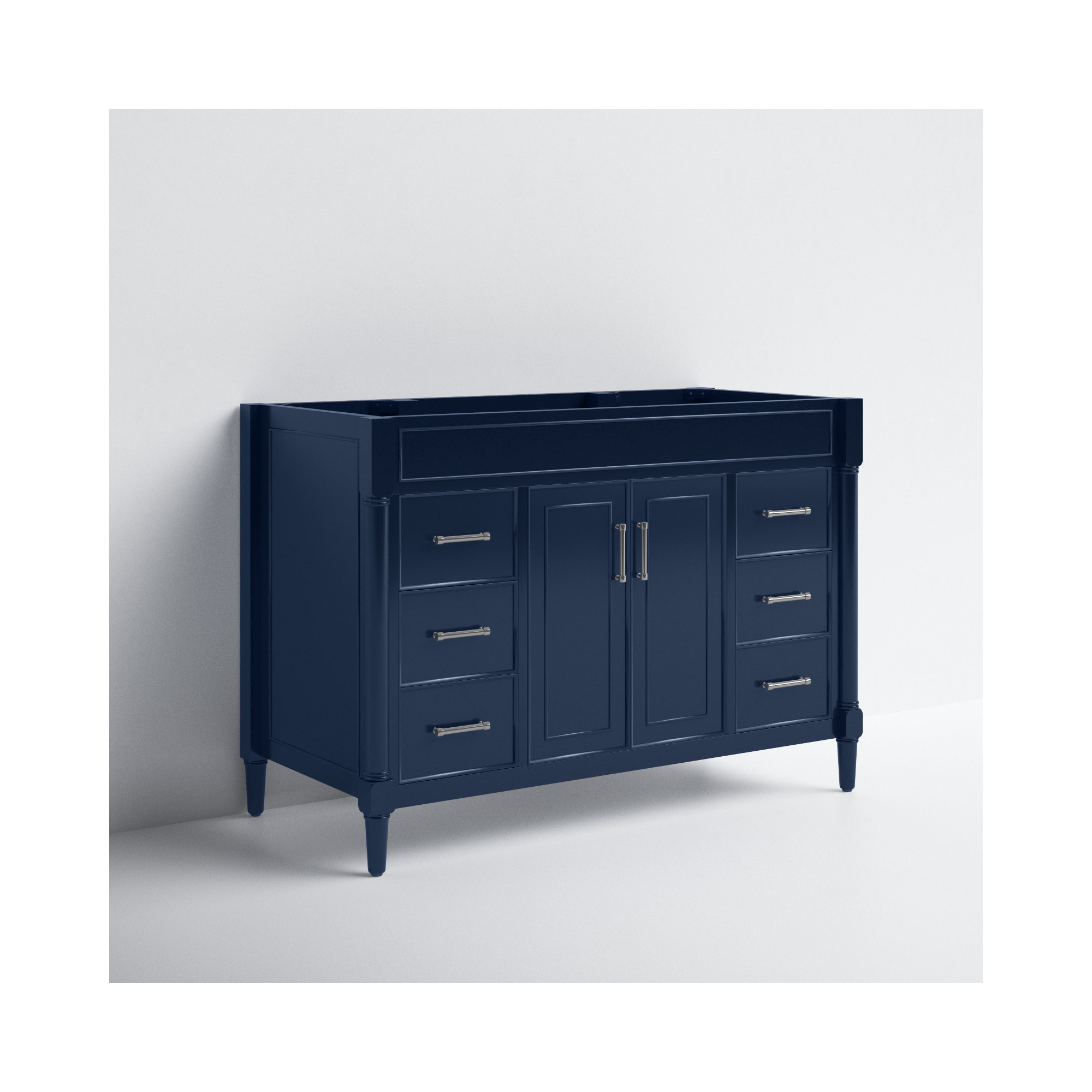 Addison 48'' Single Bathroom Vanity Base, Navy Blue